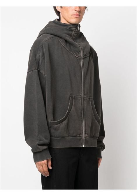 Washed black zip-up hooded sweatshirt Entire Studios - unisex ENTIRE STUDIOS | ES2106WB